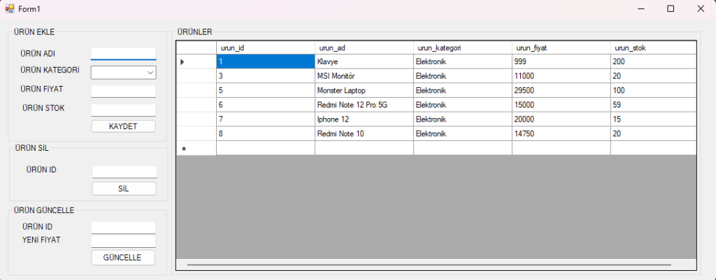 Stok Takip Programı